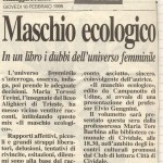 recensione Maschio ecologico: in un libro i dubbi dell' universo femminile