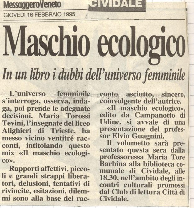 recensione Maschio ecologico: in un libro i dubbi dell' universo femminile