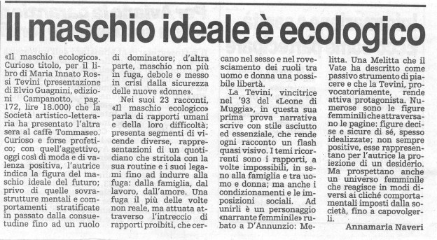 recensione Il maschio ideale è ecologico